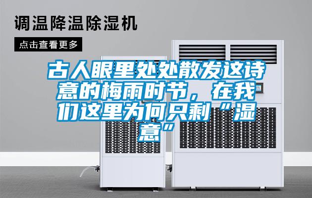 古人眼里處處散發這詩意的梅雨時節，在我們這里為何只剩“濕意”