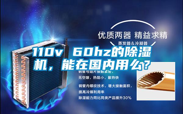 110v 60hz的除濕機，能在國內用么？