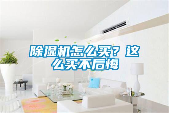 除濕機(jī)怎么買？這么買不后悔