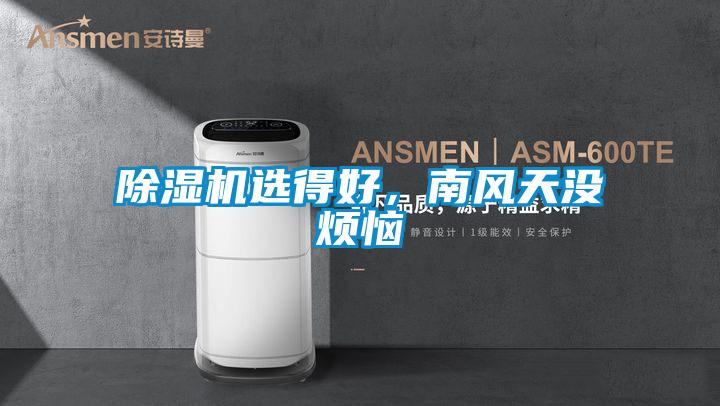 除濕機選得好，南風天沒煩惱