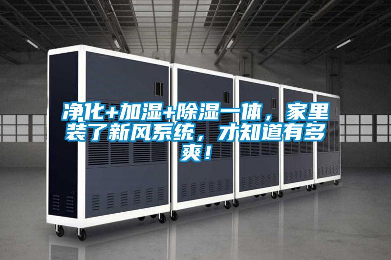 凈化+加濕+除濕一體，家里裝了新風系統，才知道有多爽！