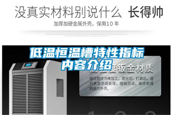 低溫恒溫槽特性指標(biāo)內(nèi)容介紹