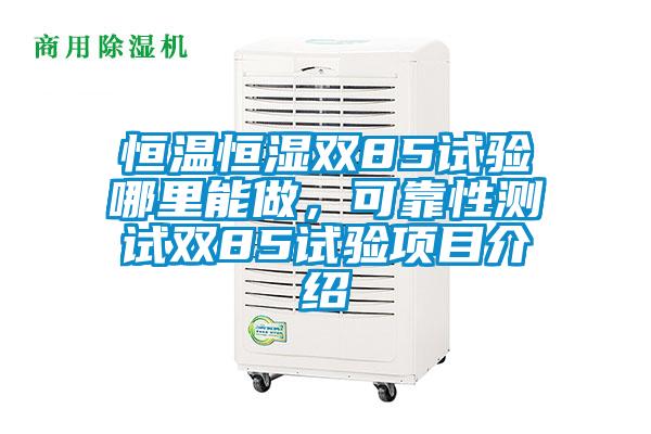 恒溫恒濕雙85試驗(yàn)?zāi)睦锬茏觯煽啃詼y(cè)試雙85試驗(yàn)項(xiàng)目介紹