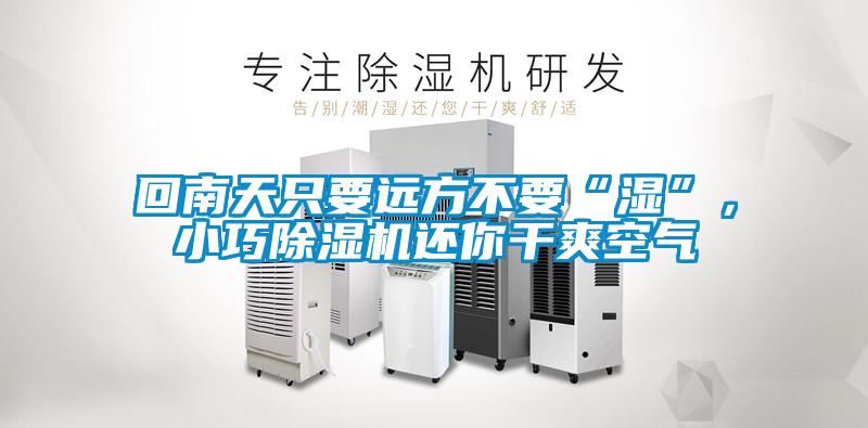 回南天只要遠方不要“濕”，小巧除濕機還你干爽空氣