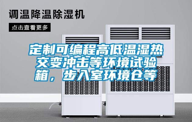 定制可編程高低溫濕熱交變沖擊等環境試驗箱，步入室環境倉等