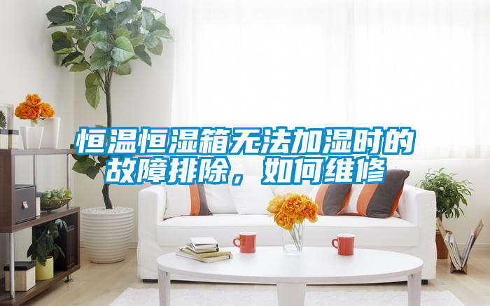 恒溫恒濕箱無法加濕時的故障排除，如何維修