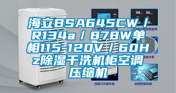 海立BSA645CW／R134a／878W單相115-120V／60Hz除濕干洗機柜空調壓縮機