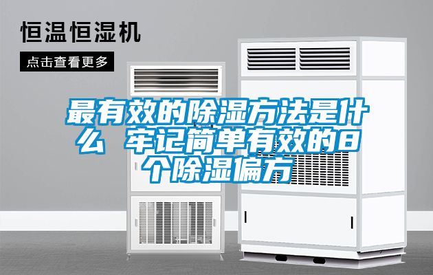 最有效的除濕方法是什么 牢記簡單有效的8個除濕偏方