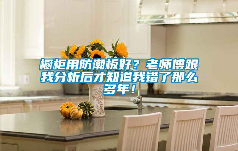 櫥柜用防潮板好？老師傅跟我分析后才知道我錯了那么多年！