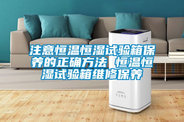 注意恒溫恒濕試驗箱保養的正確方法 恒溫恒濕試驗箱維修保養