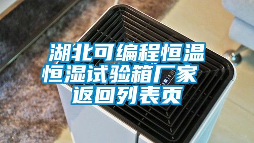 湖北可編程恒溫恒濕試驗箱廠家 返回列表頁