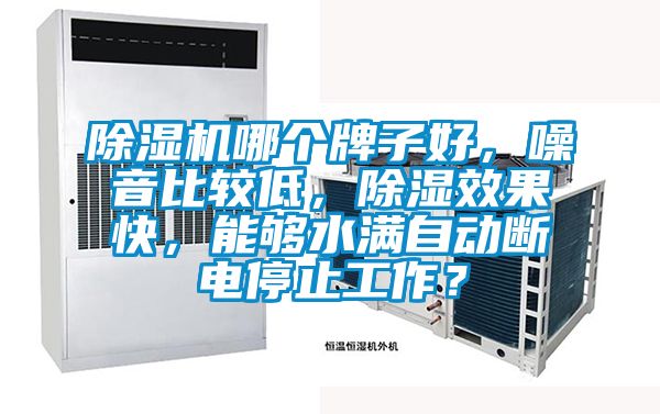 除濕機哪個牌子好，噪音比較低，除濕效果快，能夠水滿自動斷電停止工作？