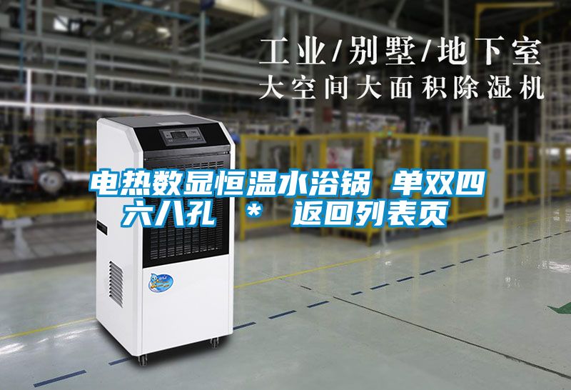 電熱數顯恒溫水浴鍋 單雙四六八孔 ＊ 返回列表頁