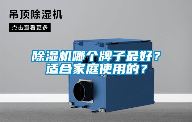 除濕機哪個牌子最好？適合家庭使用的？