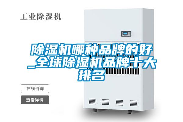 除濕機哪種品牌的好_全球除濕機品牌十大排名