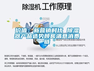 行業新聞價值：新營銷時代 除濕器產品造勢顧客滿意消費鏈